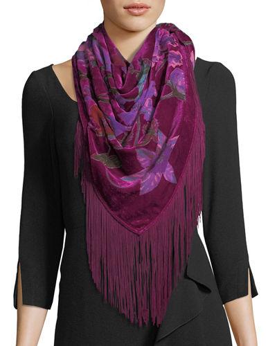 Winter Botanical Burnout Floral Fringe