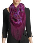 Winter Botanical Burnout Floral Fringe