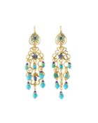 Filigree Linear Lapis & Turquoise