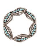 Mini Cabochon-link Bracelet, Turquoise
