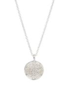 Stardust Small Pave Wavy Disc Necklace W/ Diamonds