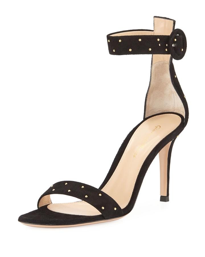 Portofino Studded Suede Ankle-wrap