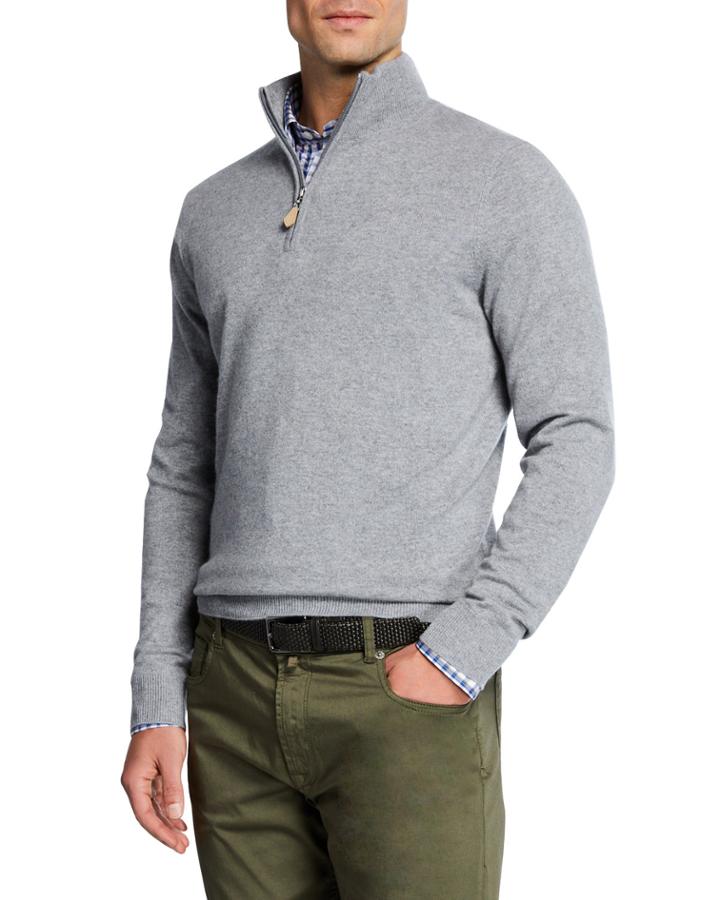 Men's Cashmere Quarter-zip