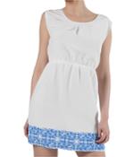 Crystal Quartz Sleeveless Silk Crepe Dress