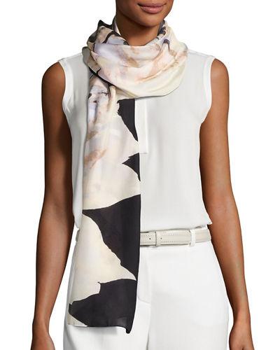Satin Crystal-floral Oblong