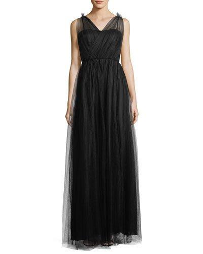 Tulle Cross-bodice Gown