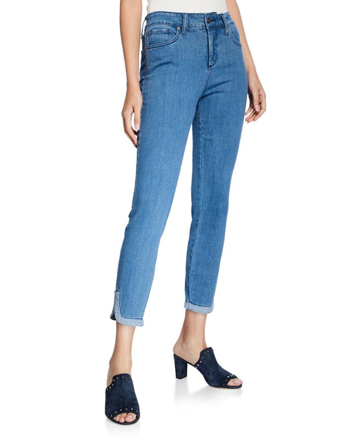 Ami Skinny Dolphin-hem Ankle Jeans