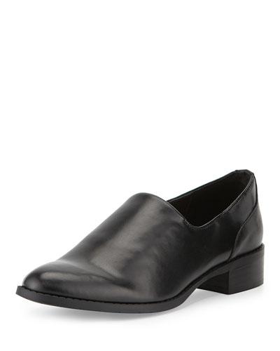 Dame Leather Flat, Black