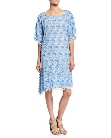 Roxy Paisley Pompom Kaftan