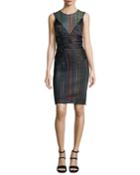 Sleeveless Multi-stripe Banded