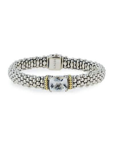 Prism White Topaz Rope Bracelet