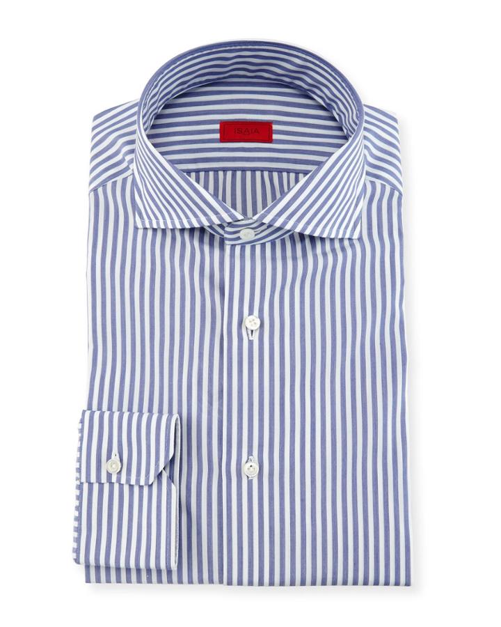 Bengal Stripe Dress Shirt, Navy/white
