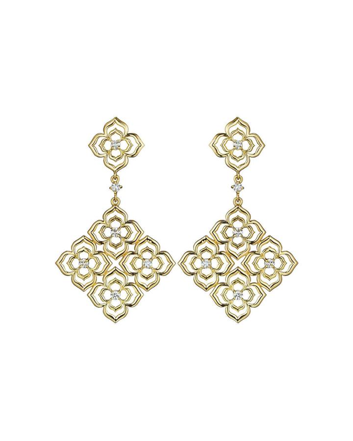 Double Flower Echo Cluster Earrings