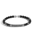 Men's 6mm Classic Chain Jawan Onyx Beaded Bracelet