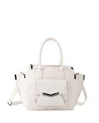 Jo Medium Leather Tote Bag, Cotton