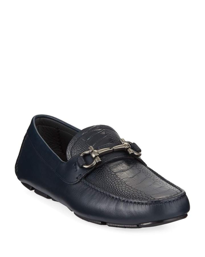Men's Calf/ostrich Driver