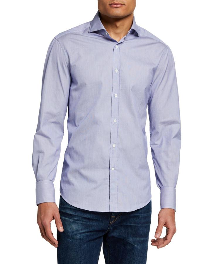 Men's Micro Striped Twill