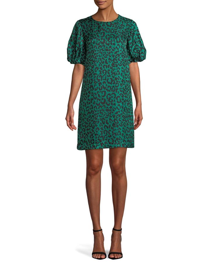 Melinda Short-sleeve Leopard-print Silk