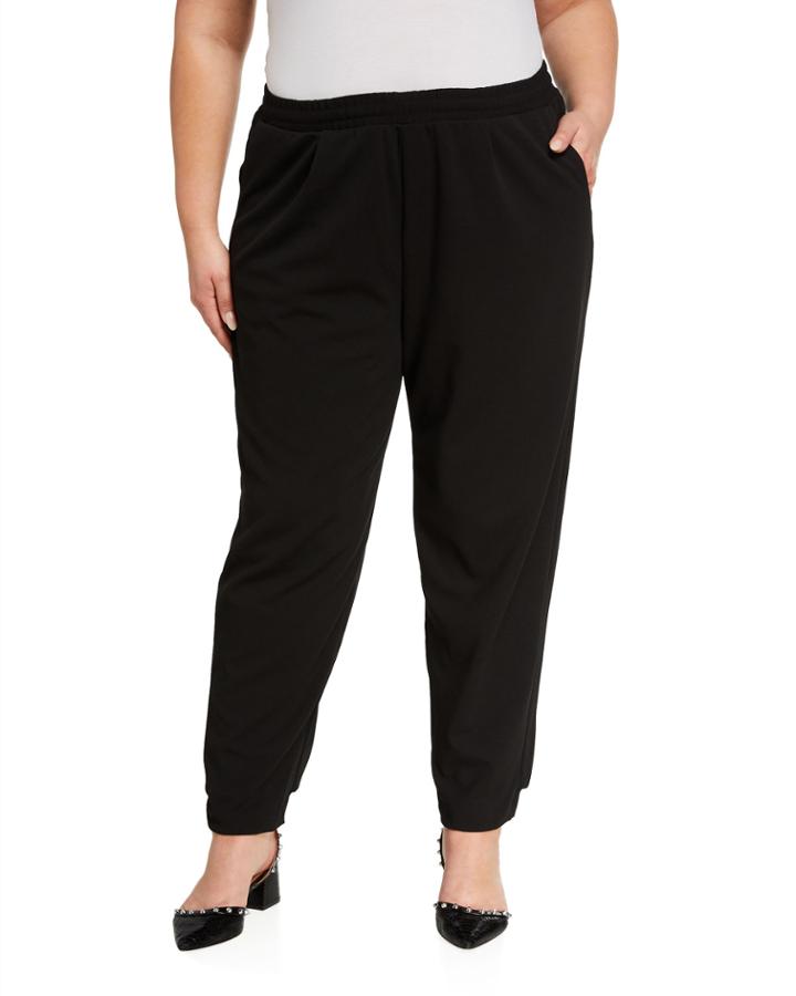 Plus Size Crepe Jogger Pants