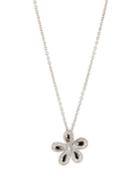 18k Fantasia Diamond Flower Pendant Necklace