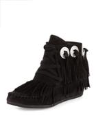 Shadow Suede Fringe Moccasin Bootie