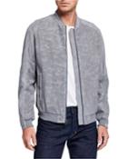 Men's Ricardo Perforated Suede Bomber Jacket
