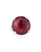 925 Rock Candy Large Round Ring In Cherry,