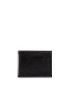 Boxed Dragon-embossed Leather Bifold Wallet, Black Harness