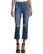 Hailey Straight-fit Cropped Jeans, Blue