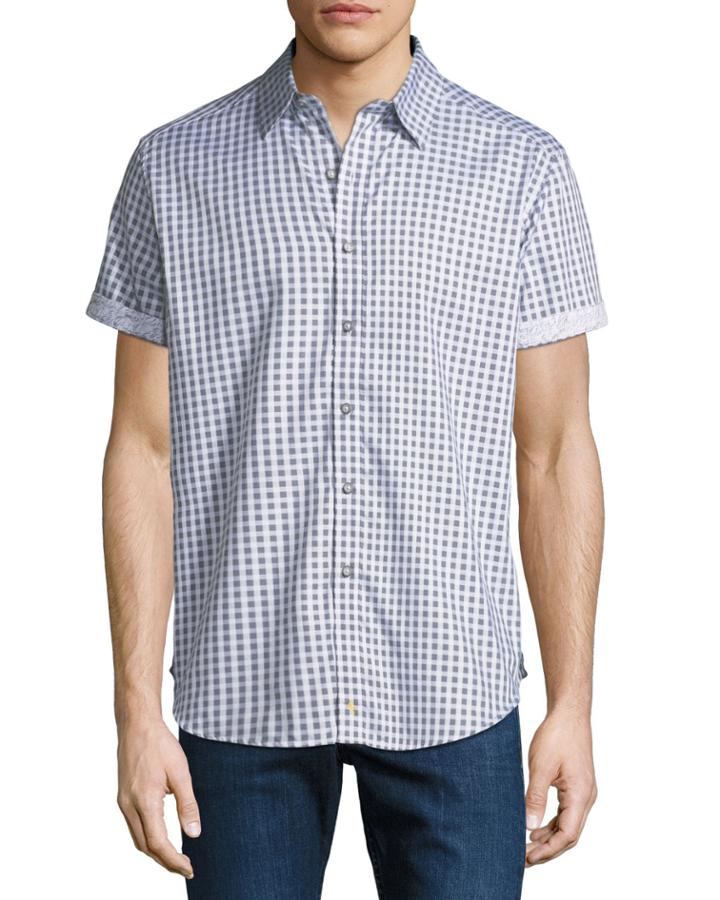 Men's Morales Check-print Short-sleeve