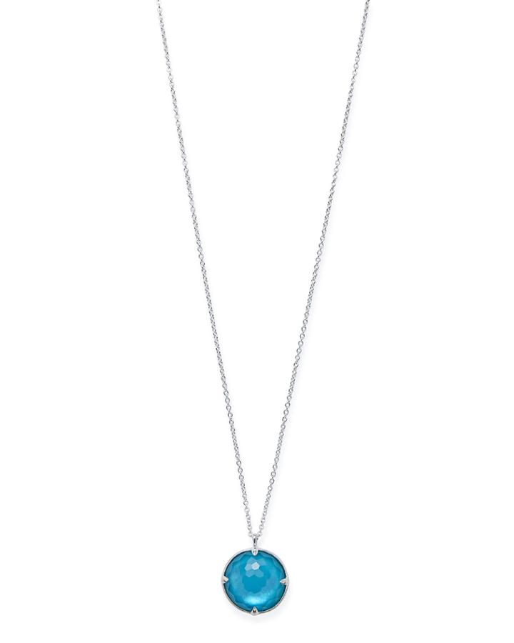 Wonderland Medium Round Pendant Necklace In Tide