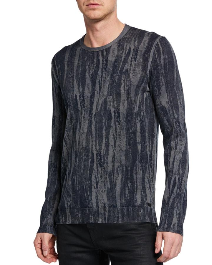 Men's Noah Distressed-strokes Long-sleeve T-shirt