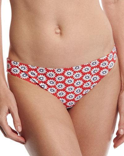 Primrose Hipster Bikini Bottom, Red Pattern