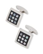 Dotted Mother-of-pearl & Enamel Square Cuff