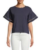 Dweller Openwork-trim Tee