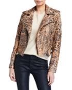Francis Snake-print Leather