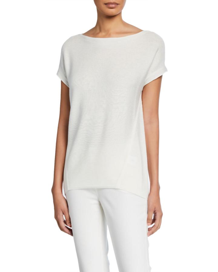 Textured Shirttail Pullover