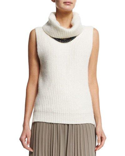 Sleeveless Sparkled Turtleneck