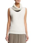Sleeveless Sparkled Turtleneck