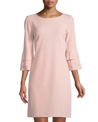 Ruffle-tiered Sleeve A-line Dress