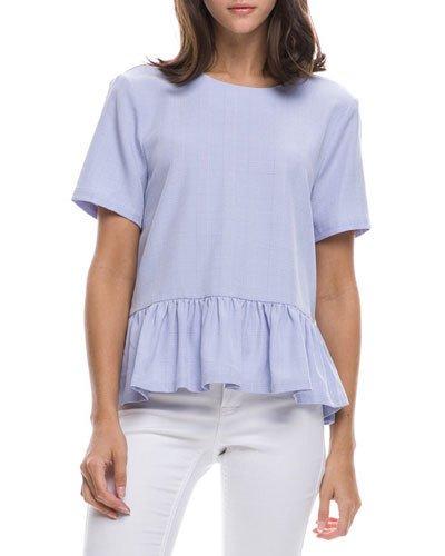 Open-back Peplum Blouse
