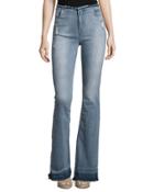 Maria High-waist Flare Jeans, Drift Blue