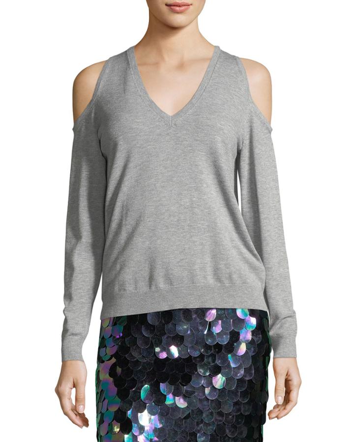 Cold-shoulder Heathered