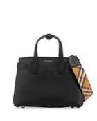 Banner Small Leather Tote Bag