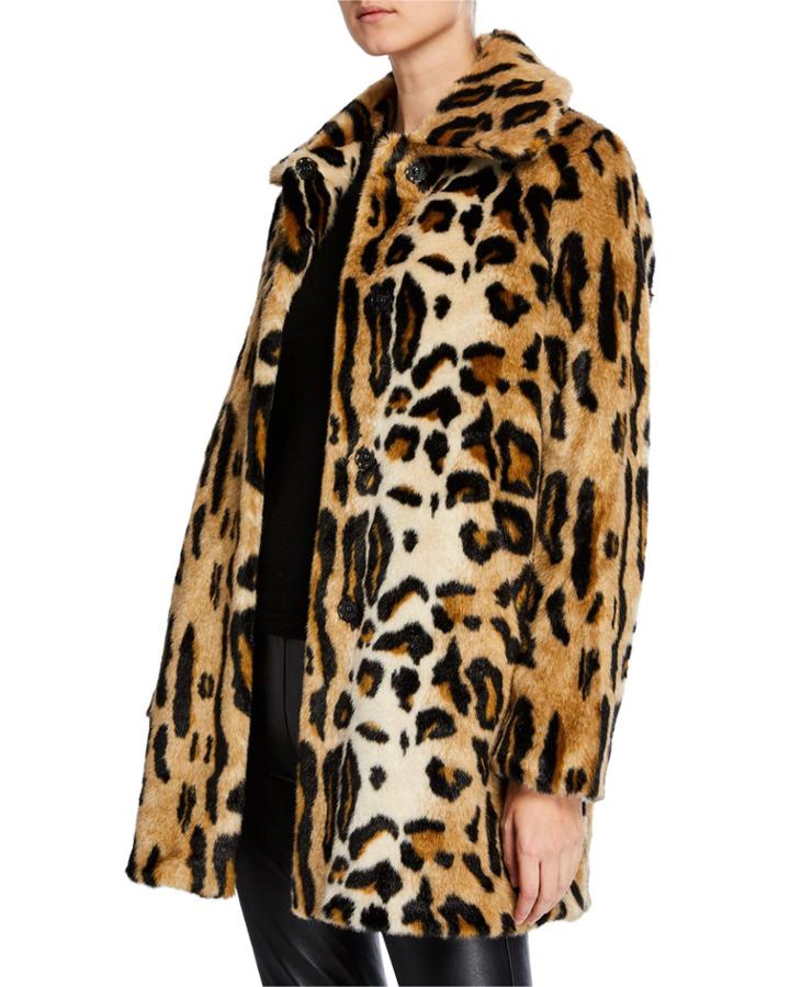 Faux-fur Snap-front