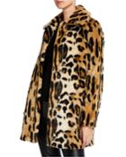 Faux-fur Snap-front