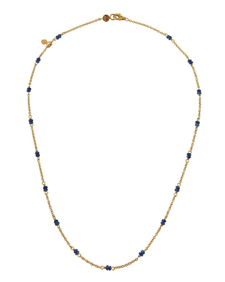 22k Gold Captiva Short Sapphire Station Necklace