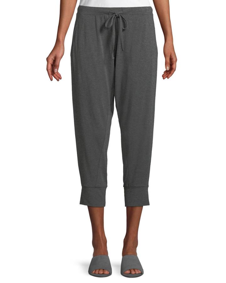 Cropped Lightweight Jersey Harem Pants