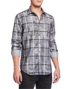Men's Camo Windowpane Long-sleeve