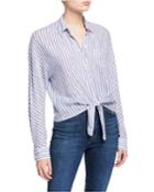 Rylan Striped Tie-front
